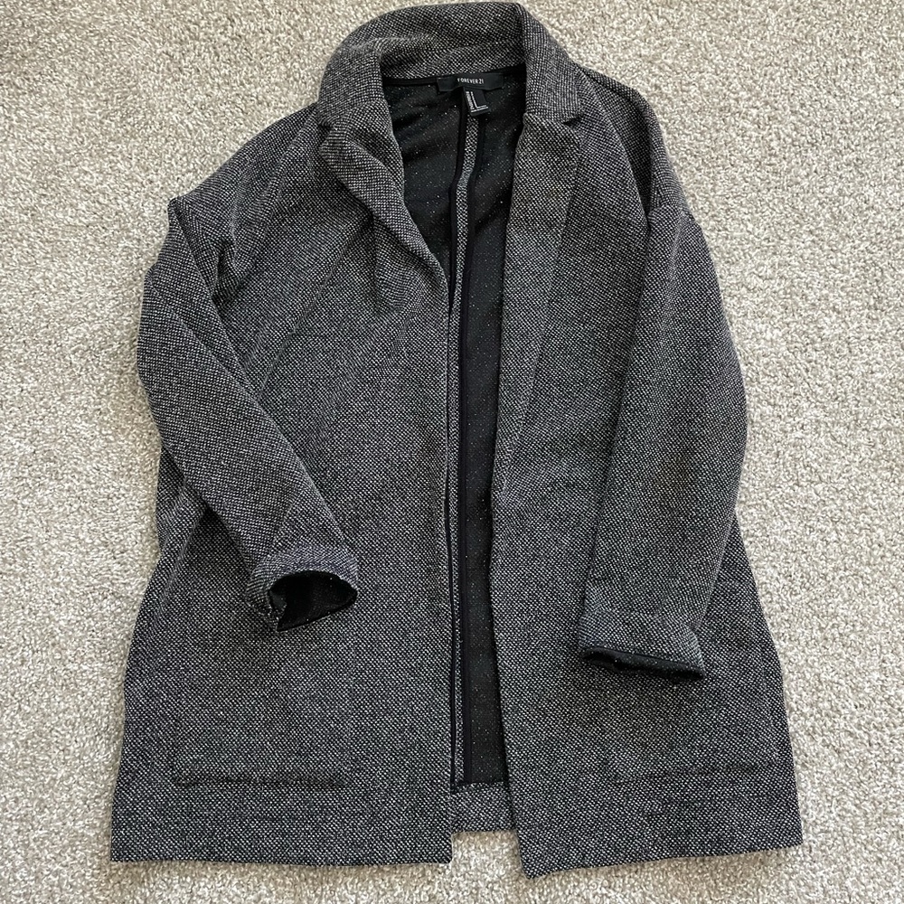 Grey oversized blazer